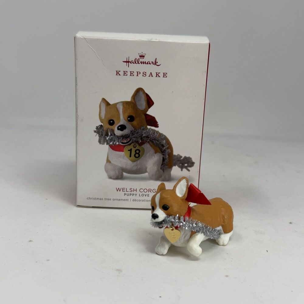 2018 Hallmark Keepsake WELSH CORGI 28th PUPPY LOVE - Christmas Tree Ornament